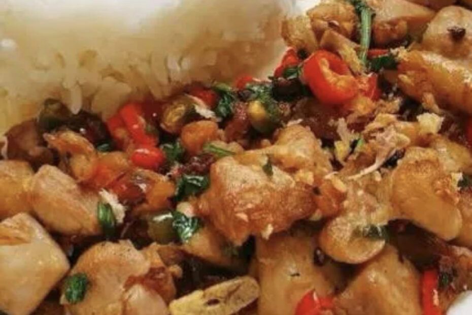 ข้าวไก่คั่วพริกเกลือ
