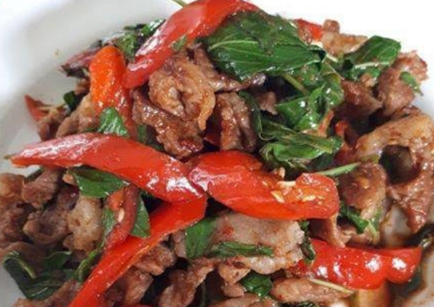ข้าวเนื้อผัดโหระภา